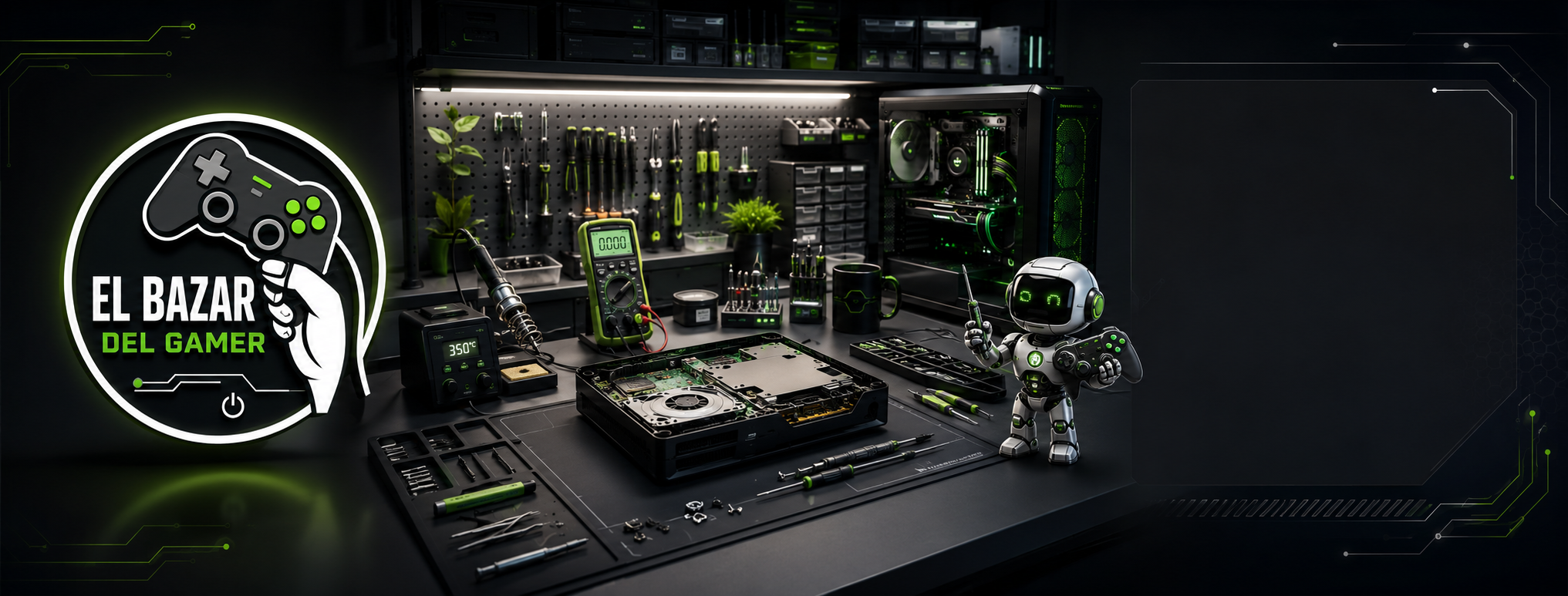Taller de reparación y microsoldadura de El Bazar del Gamer